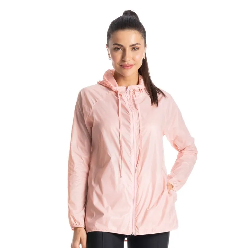 Parka Corta Vento Com Capuz Pulse Vivame Rosa-3/M