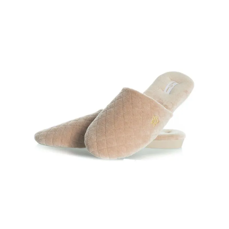 Chinelo Em Plush Bia Bege/40