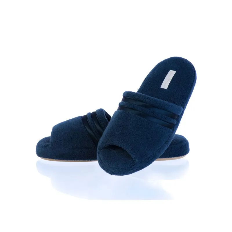 Chinelo Em Atoalhado Aberto Liss Azul Marinho/38