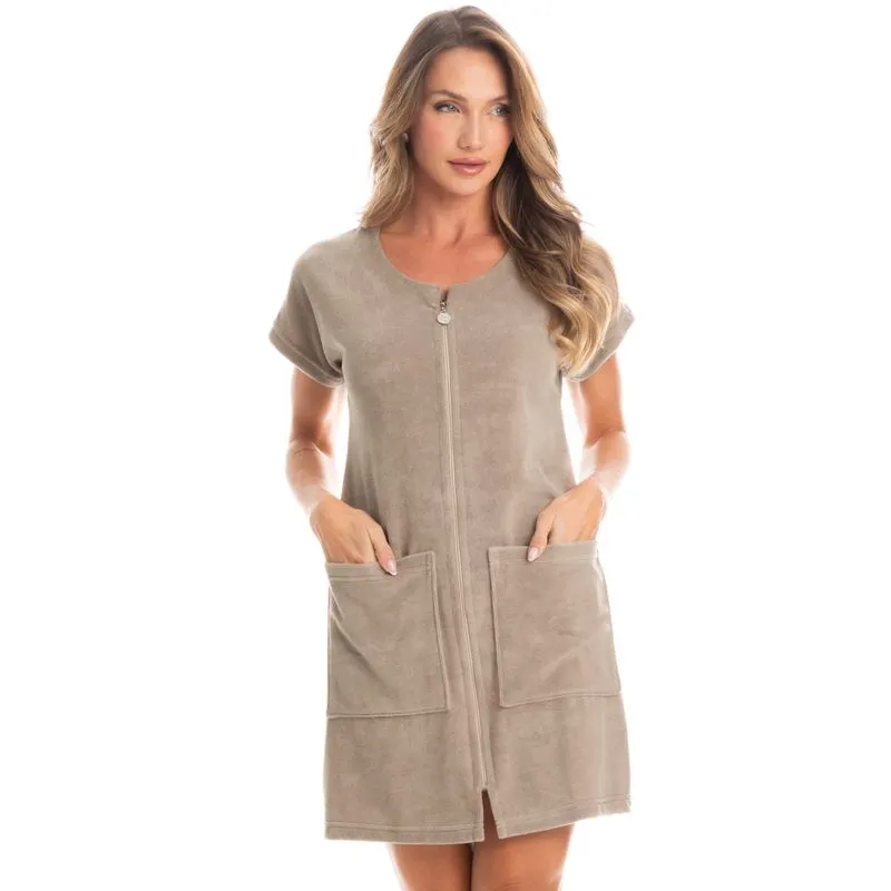 Robe Feminino Com Zíper KN Bege/P