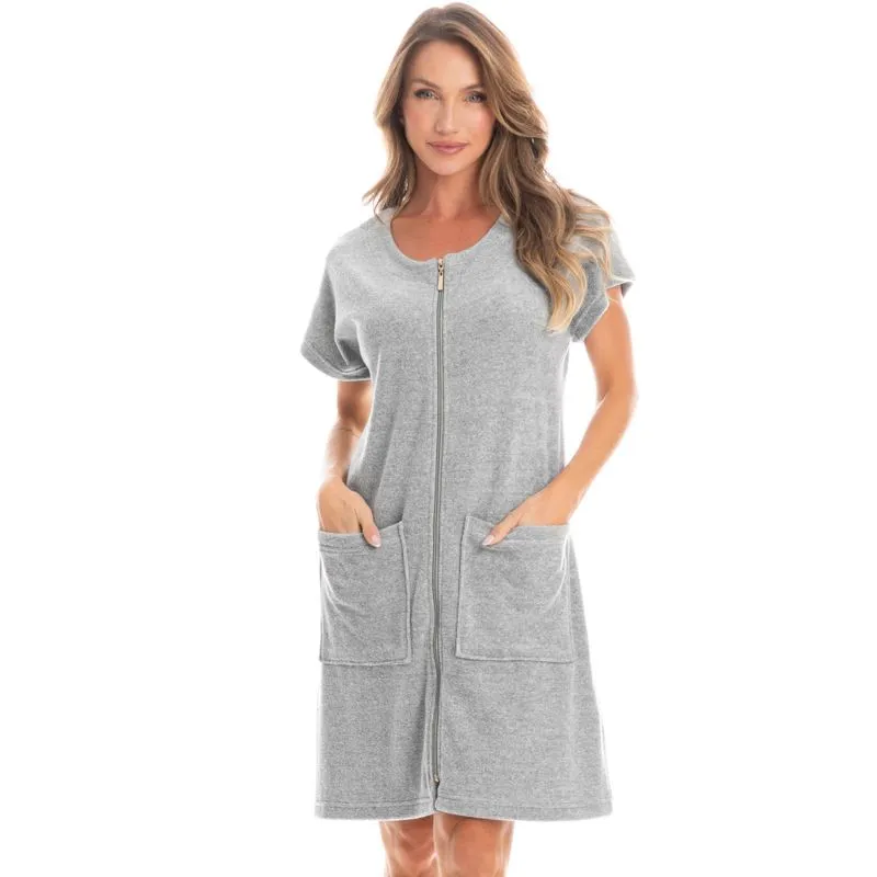 Robe Feminino Com Zíper KN Cinza/G