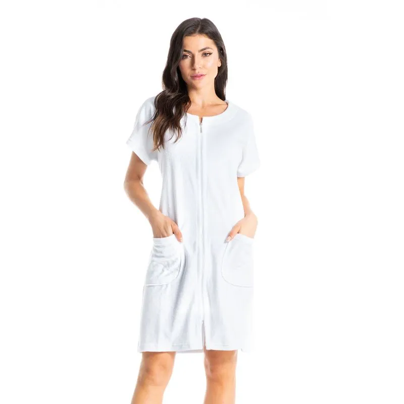 Robe Feminino Com Zíper KN Branco/GG