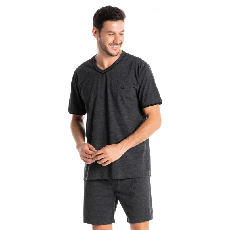 Pijama Masculino Curto Paulo Cinza/XG