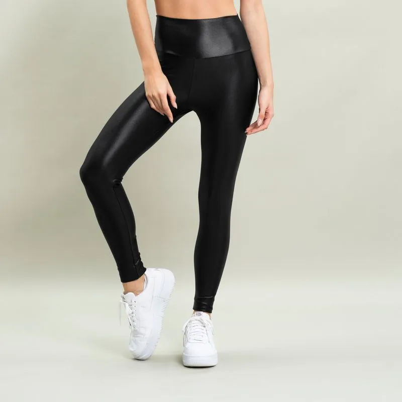 Calça Legging Reta Shimmer Vivame Preto/PP