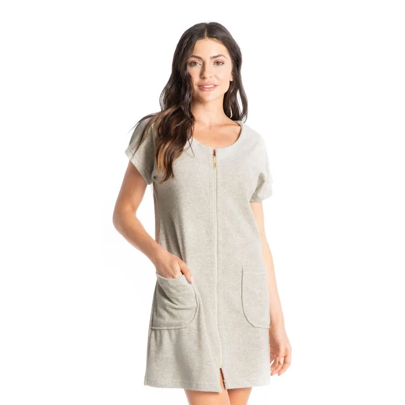 Robe Feminino Com Zíper KN Cinza-2/GG