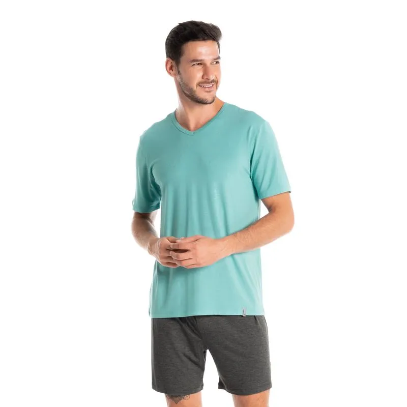 Pijama Masculino Curto Romeu Verde/XG