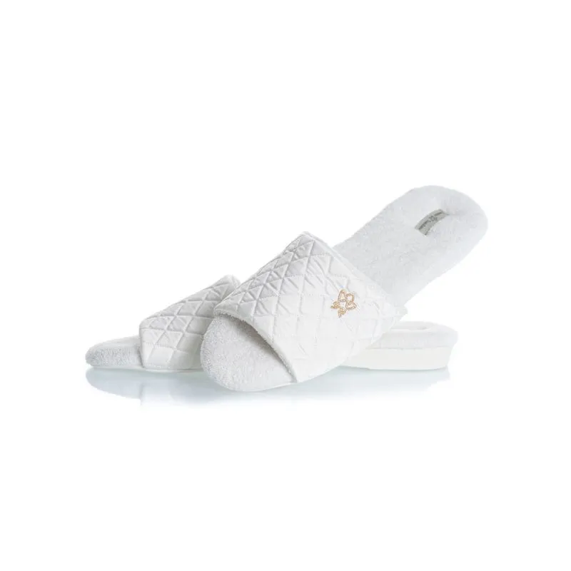 Chinelo Em Atoalhado Flor Aberto Branco/40