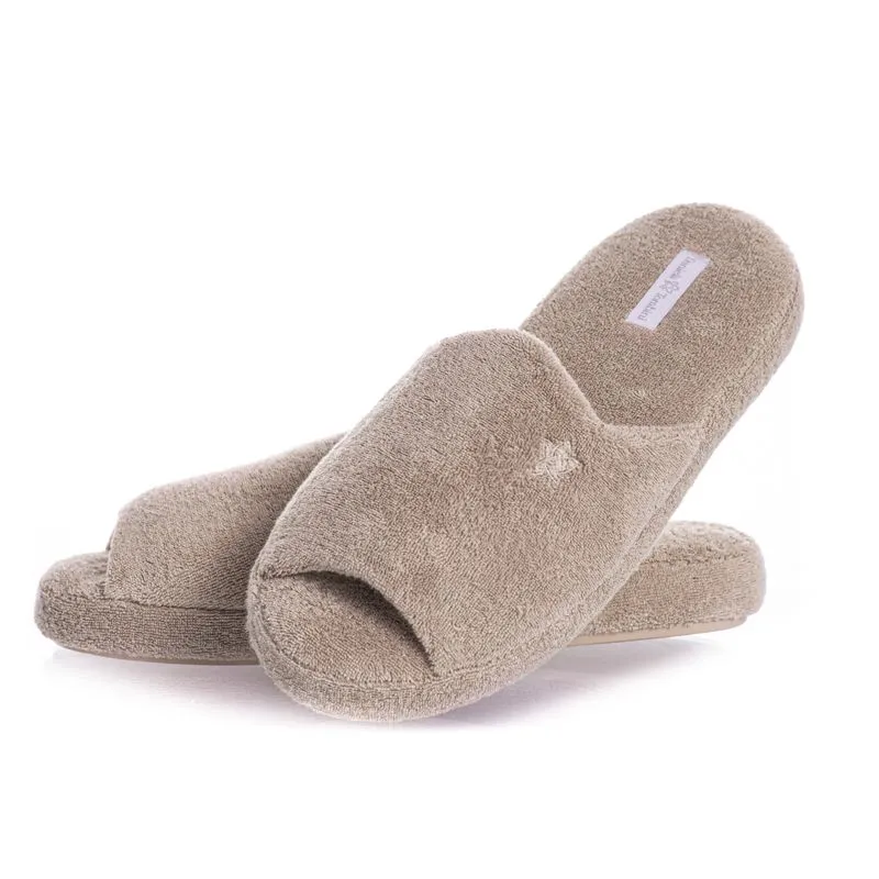 Chinelo Em Atoalhado Bruna Aberto Bege/40