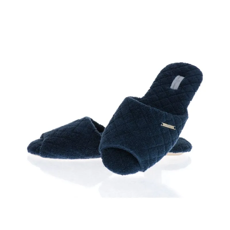 Chinelo Em Atoalhado Luiza Aberto Azul Marinho/36