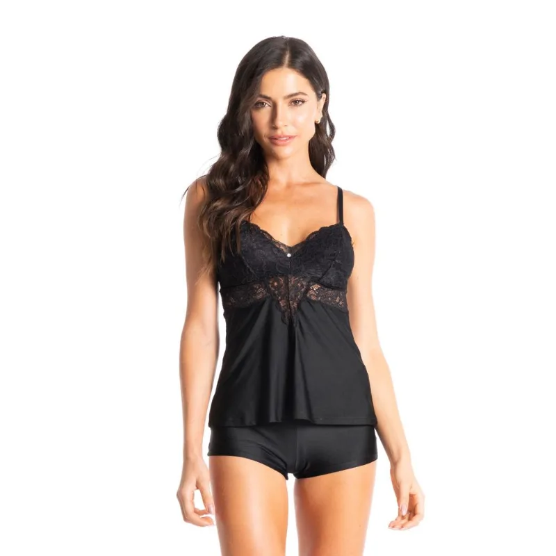 Baby Doll Com Renda Manu Preto/M