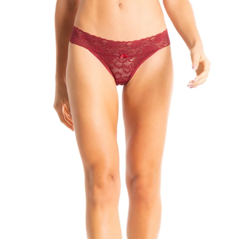 Calcinha Em Renda Fio Manu Vermelho/M