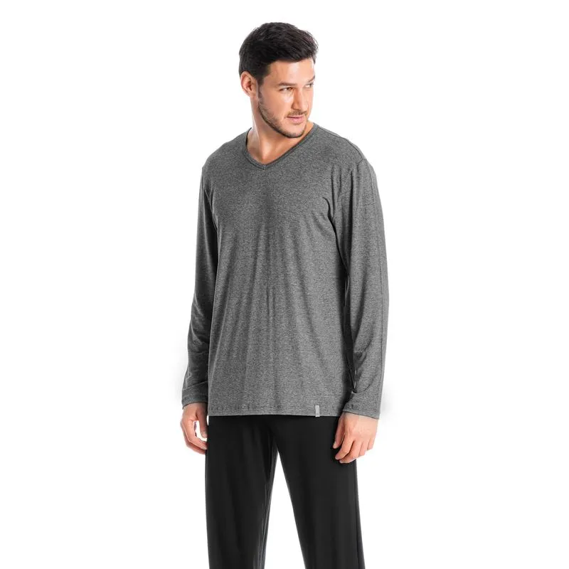Pijama Masculino Longo Romeu Preto/XG