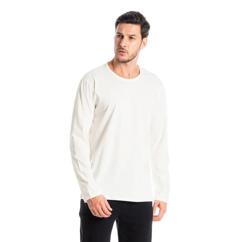 Camiseta Masculina Manga Longa Raul Branco/M