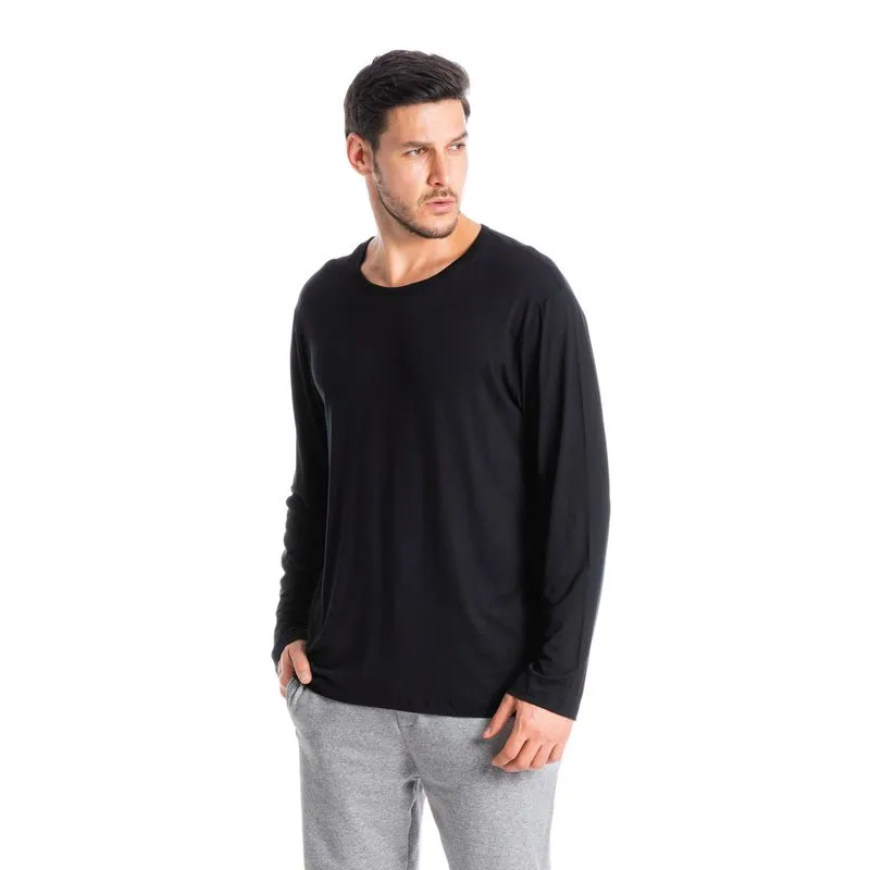 Camiseta Masculina Manga Longa Raul Preto/G
