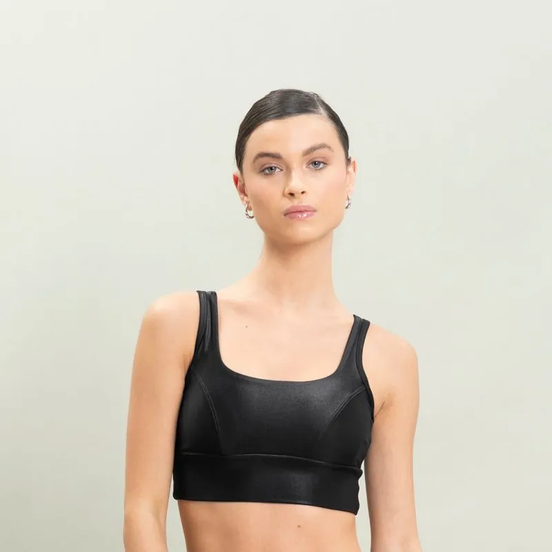 Top Feminino Square Shimmer Vivame Preto/P