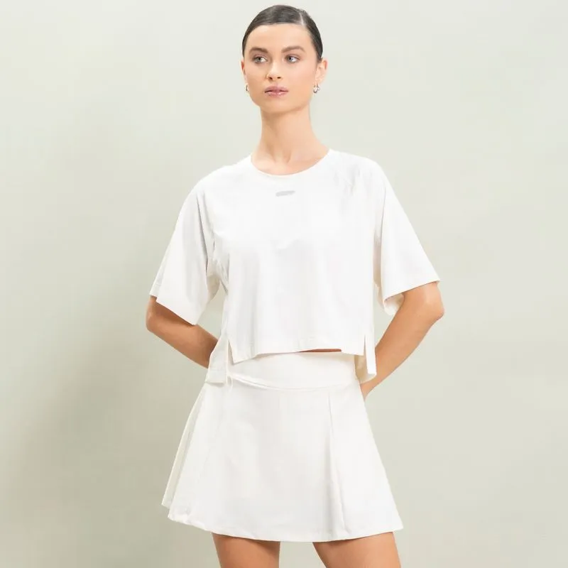 Camiseta Feminina Crop New Fluity Infinite Vivame Branco/G