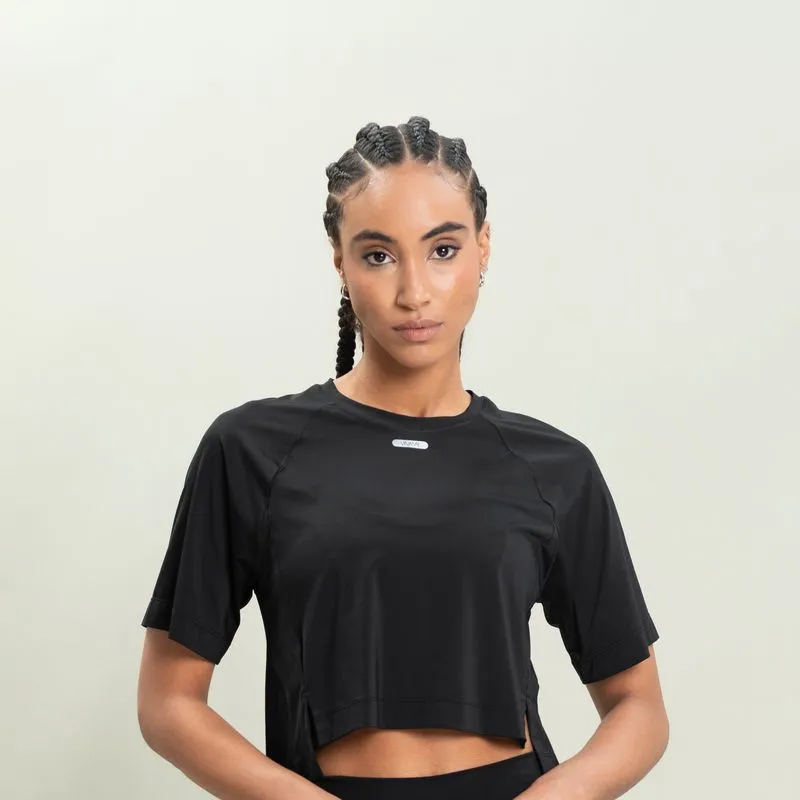 Camiseta Feminina Crop New Fluity Infinite Vivame Preto/GG