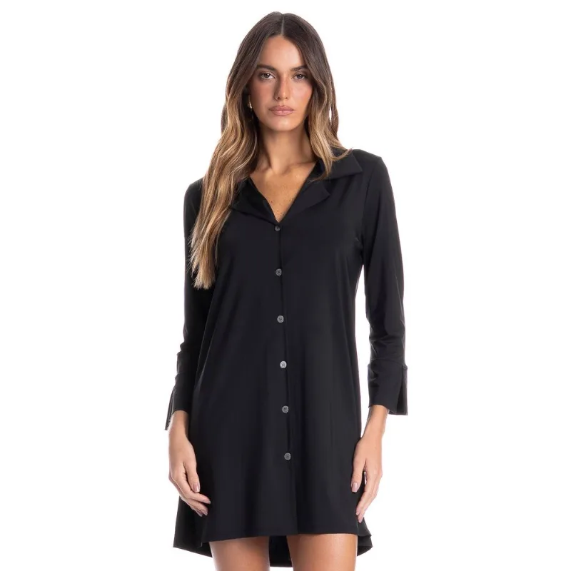 Camisa Feminina Manga 3/4 Lisa Madrid Preto/M