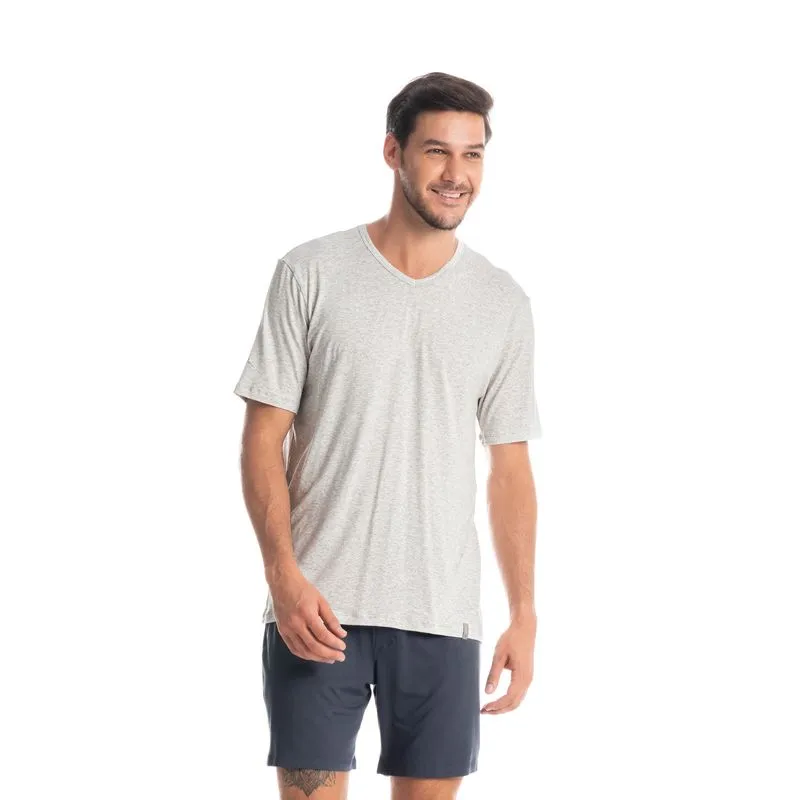 Pijama Masculino Curto Romeu CINZA-2/XG