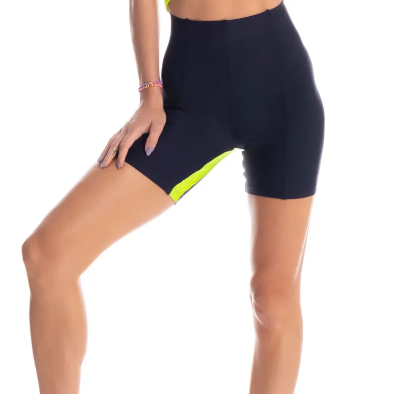 Bermuda Feminina Invisible Shape Neon Vivame Azul Marinho/P