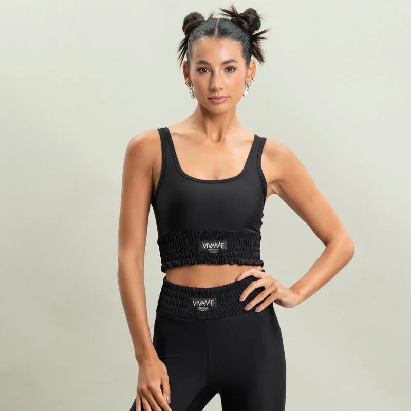 Top Square Boxy Vivame Preto/P