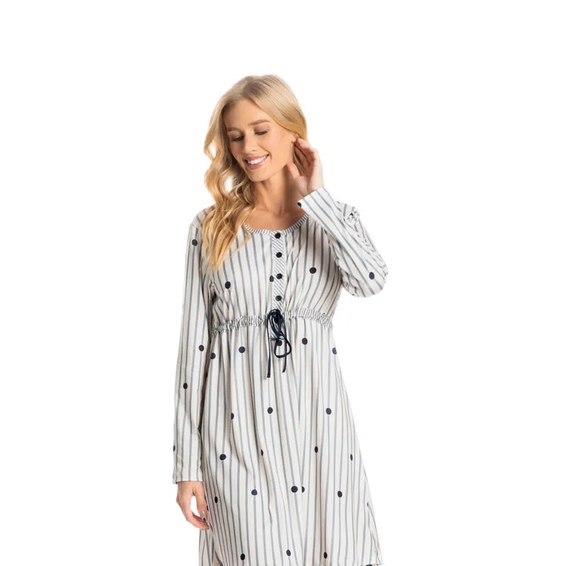 Camisola Lara Manga Longa Com Abertura Azul-2/M
