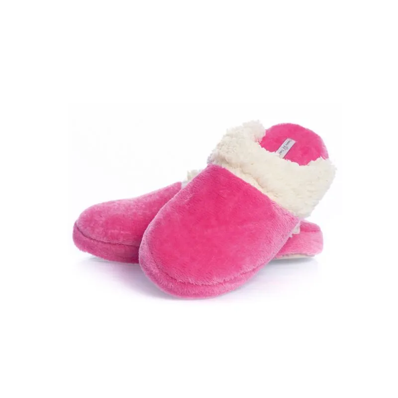 Chinelo Feminino Em Fleece Fran Rosa/40