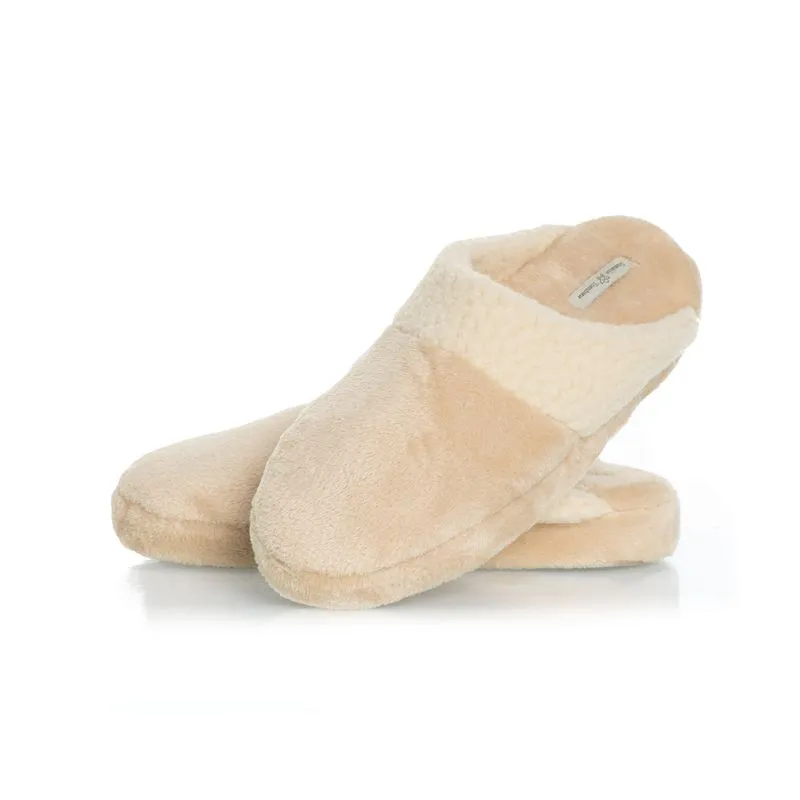 Chinelo Feminino Em Fleece Fran Bege/34