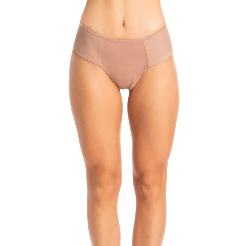 Calcinha Larga Fio Lateral Dupla Manu Bege-T002/P