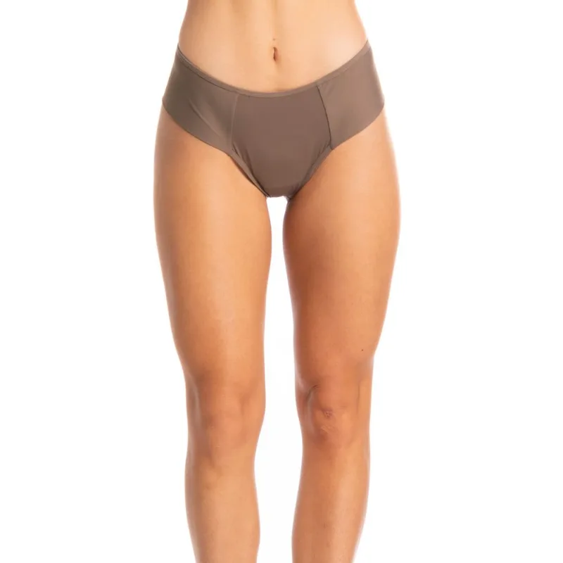 Calcinha Larga Fio Lateral Dupla Manu Bege-T003/GG