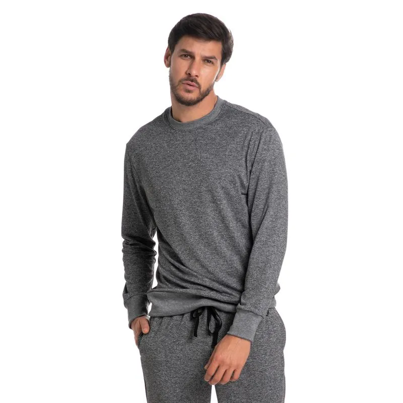 Calça Masculina Térmica Com Punho Caio Tombini Cinza/GG