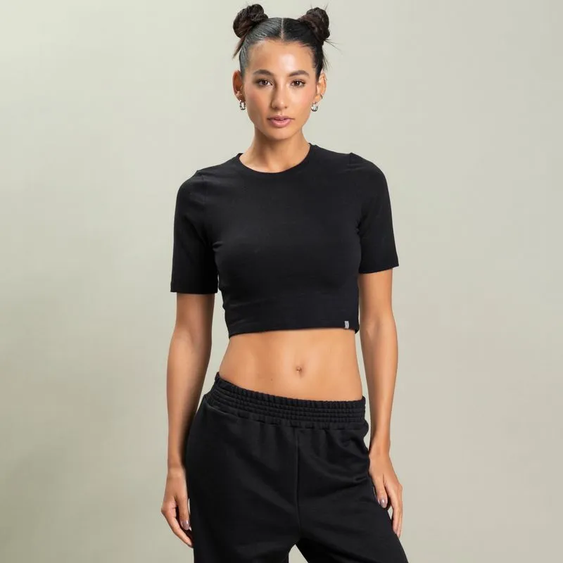 Blusa Kelsey Cropped Vivame Preto/G