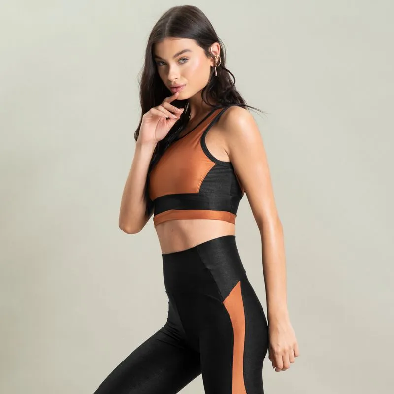 Top Com Recortes High Skyline Duo Vivame Preto/GG