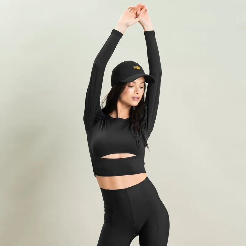 Blusa Feminina Cut Out High Line Vivame Preto/M