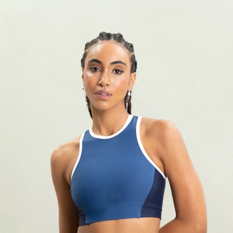 Top Nadador Com Recortes High Crop Blue Vivame Azul-2/GG