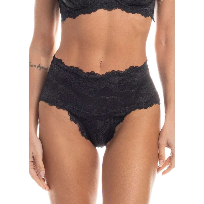 Calcinha Compress Slim Power Em Renda Naomi Preto/G