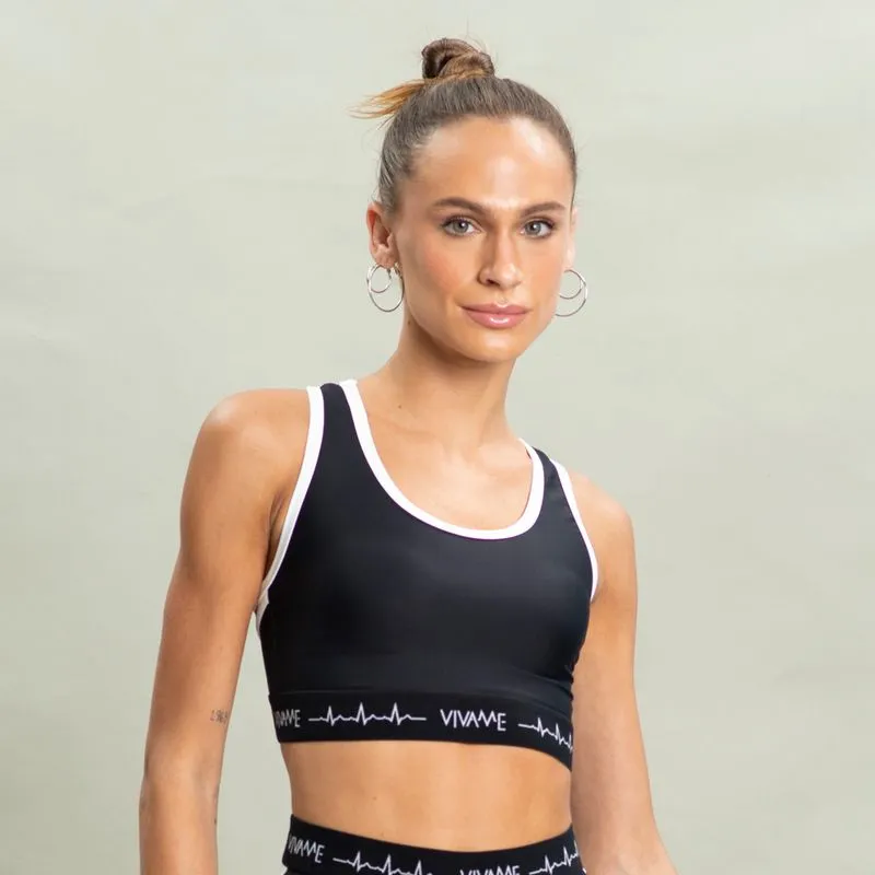 Top Cross Com Elastico Nadador Vivame Preto/M