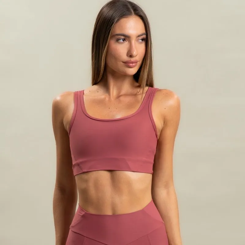 Top Feminino Square Crop Bounce Vivame Vermelho/P