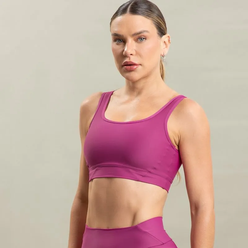 Top Feminino Square Crop Bounce Vivame Rosa-2/M