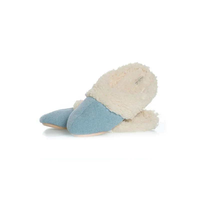 Chinelo Feminino Em Tweed Bianca Azul/34