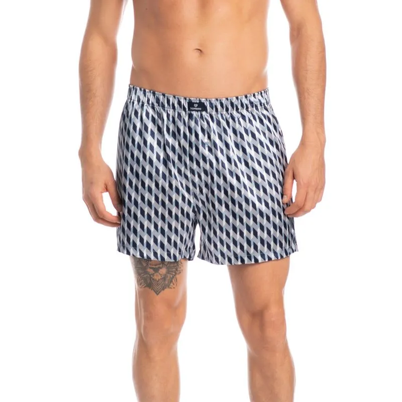 Boxer Masculina Estampada Enzo Tombini Azul-2/GG
