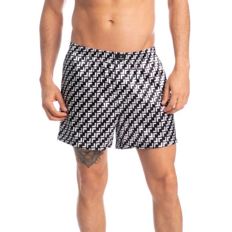 Boxer Masculina Estampada Enzo Tombini Cinza/M