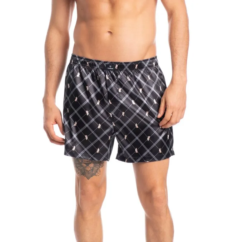 Boxer Masculina Estampada Enzo Tombini Cinza/GG
