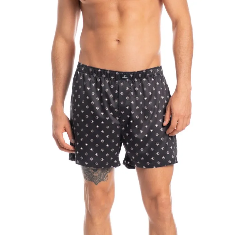 Boxer Masculina Estampada Enzo Tombini Preto/GG