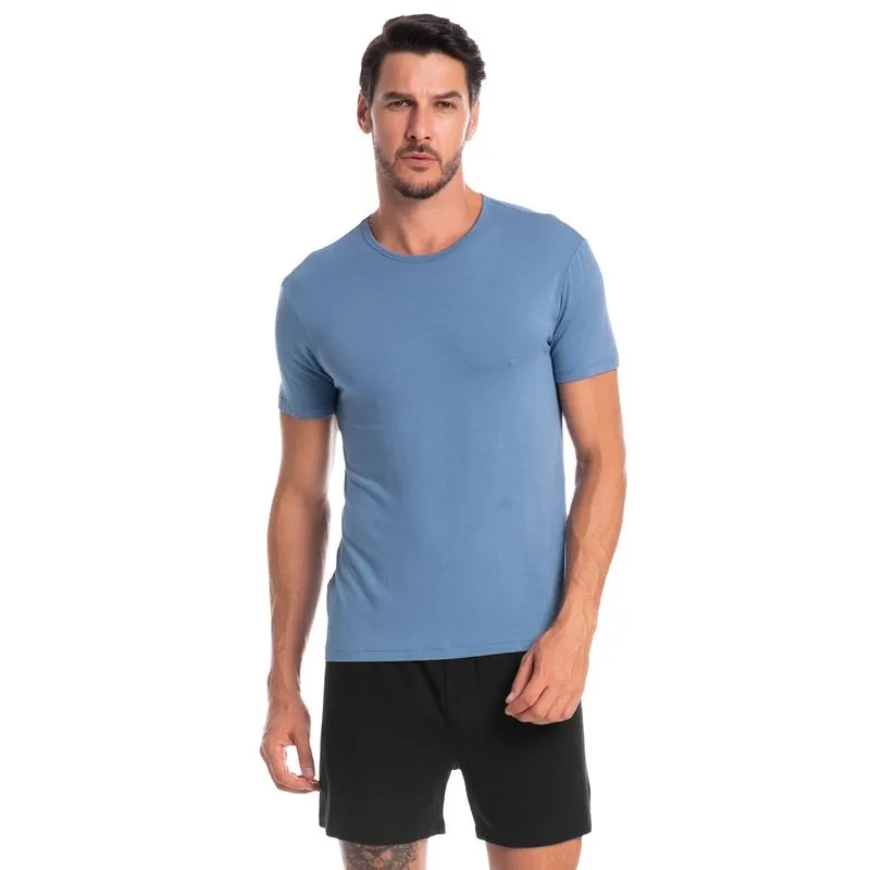 Camiseta Masculina Manga Curta Fred Azul-2/M