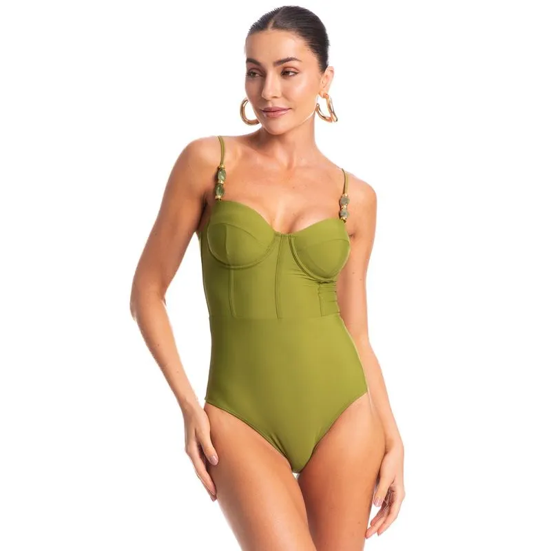 Maiô Corset Pistache Verde/P