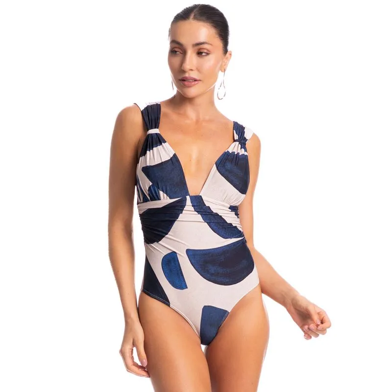 Maiô Estampado Dani Marítima Azul-2/G