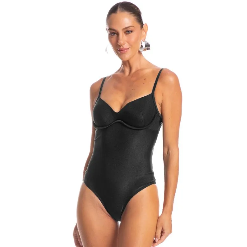 Maiô Aro Duplo Náutico Preto/M