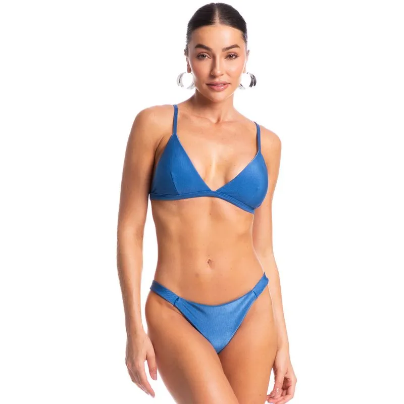 Biquíni Triângulo Tira Média Náutico Azul-2/P