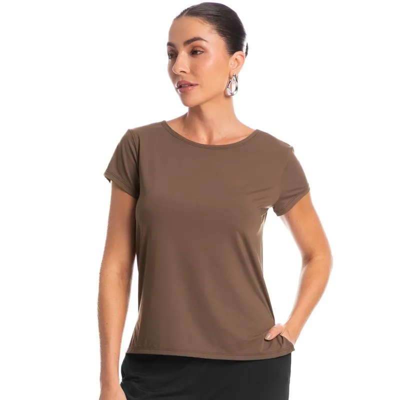 Blusa Feminina Málaga Marrom/GG